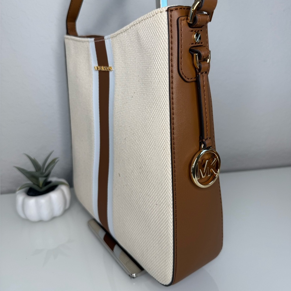 MICHAEL KORS Jet Set Travel Crossbody Bag in Luggage NWT - Picture 3 of 9